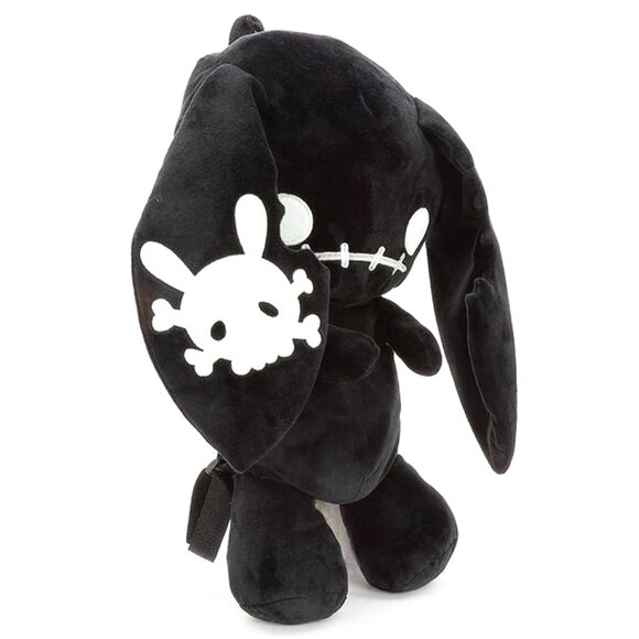 SPOOKYVILLE CRITTERS Naughty Bunny Black Plush Backpack - Picture 2 of 2